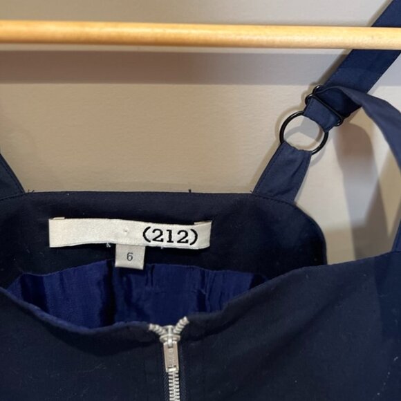 NEW - 212 Collection - Blue Sleeveless Mini Dress with Zipper Details - size 6 - Picture 4 of 7